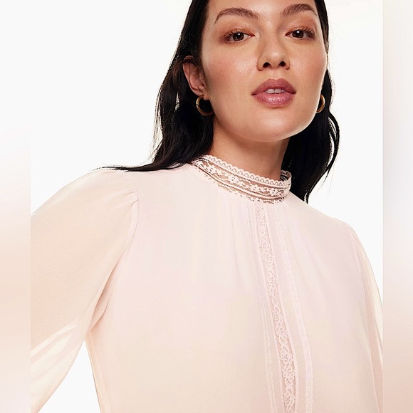 ARITZIA Wilfred Butterfly Blouse in Talc Pink, Size M - Picture 3 of 6